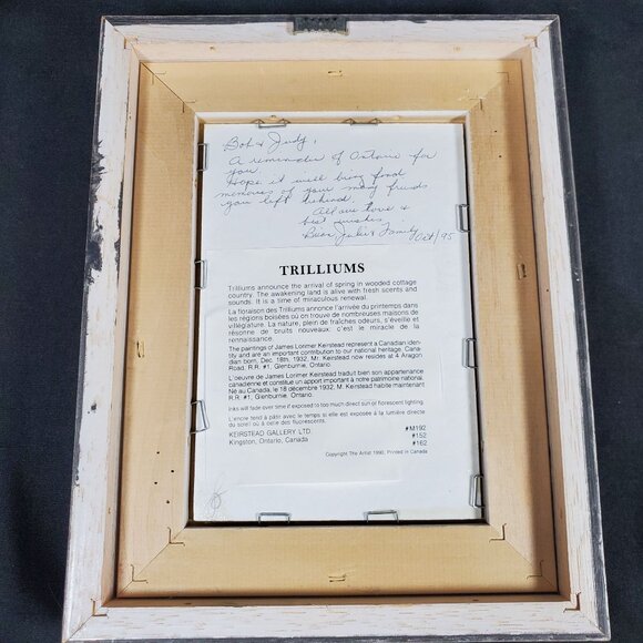 Original James L. Keirstead “Trilliums” Oil Painting | 1990 Signed Canadian Land - Picture 6 of 15